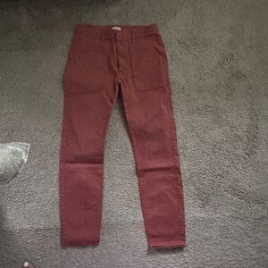 J. Crew Women's Skinny Pants in Deep Red